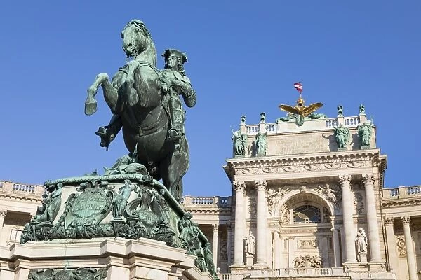 Equestrian statue of Archduke Charles, Hofburg, Vienna, Austria, Europe