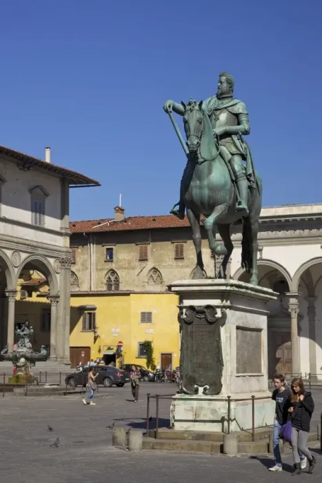 Framed Print : Equestrian statue of Duke Ferdinando I, by Giambologna, Piazza della Santissima Annunziata Framed Print : Equestrian statue of Duke Ferdinando I, by Giambologna, Piazza della Santissima Annunziata