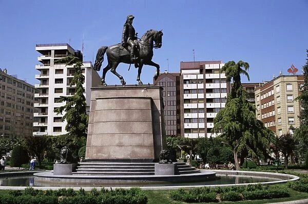 Equestrian statue in main square
