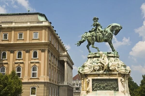 Equestrian statue of Prince Eugene of Savoy outside the Hungarian National Gallery