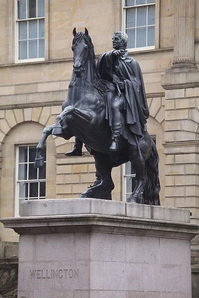 Equestrian statue of Wellington outside HM General Register House, Edinburgh
