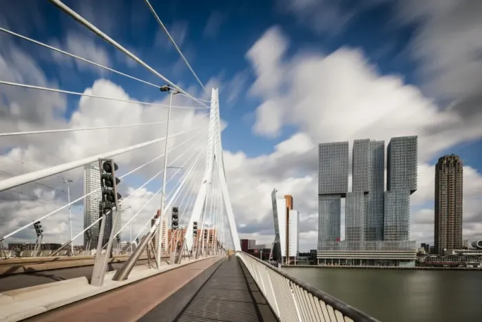Framed Print : Erasmus Bridge and De Rotterdam, Wilhelminakade, Rotterdam, Netherlands, Europe Framed Print : Erasmus Bridge and De Rotterdam, Wilhelminakade, Rotterdam, Netherlands, Europe