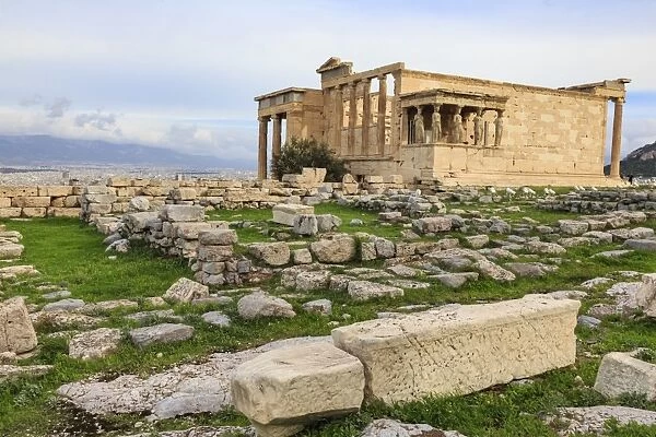 Erechtheion, with Porch of the maidens or Caryatids, Acropolis, UNESCO World Heritage Site