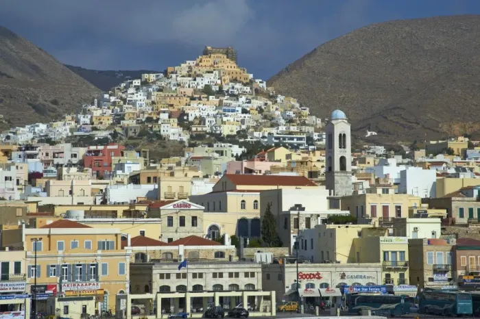 Framed Print : Ermoupoli (Khora) and Ano Syros, Syros Island, Cyclades, Greek Islands, Greece, Europe Framed Print : Ermoupoli (Khora) and Ano Syros, Syros Island, Cyclades, Greek Islands, Greece, Europe