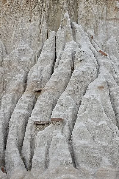 Eroded cliff in the badlands, Theodore Roosevelt National Park, North Dakota, United States of America, North America