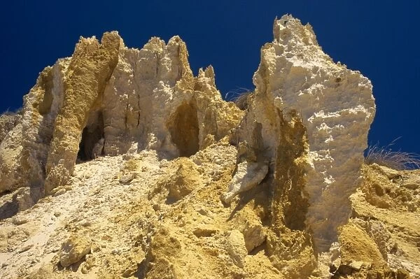 Eroded coastal limestone outcrops at Nanarup near Albany, Western Australia