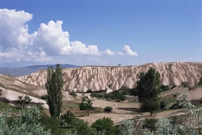 Framed Print : Eroded landscape surrounding Goreme