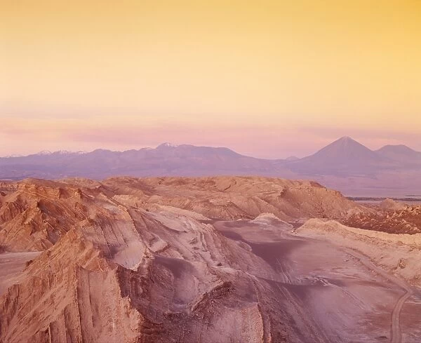 Eroded mountains of the Valley of the Moon in the San Pedro de Atacama