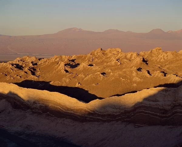 Eroded mountains in the Valley of the Moon in the San Pedro de Atacama