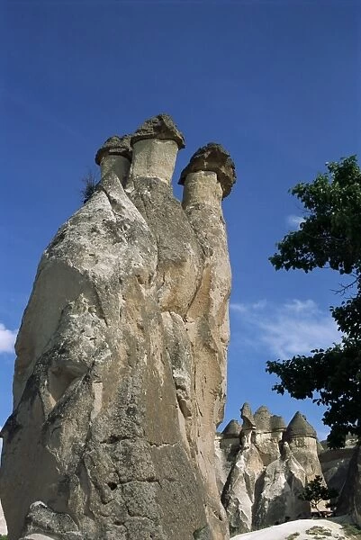 Erosion with volcanic tuff pillars