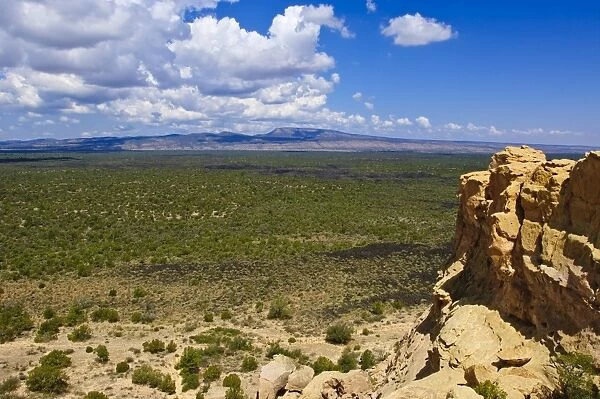 Escarpment and lava beds in El Malpais National Monument, New Mexico, United States of America