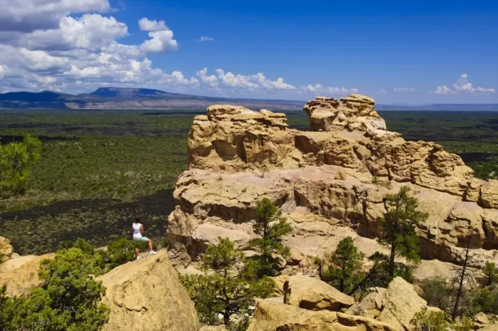 Framed Print : Escarpment and lava beds in El Malpais National Monument, New Mexico, United States of America Framed Print : Escarpment and lava beds in El Malpais National Monument, New Mexico, United States of America