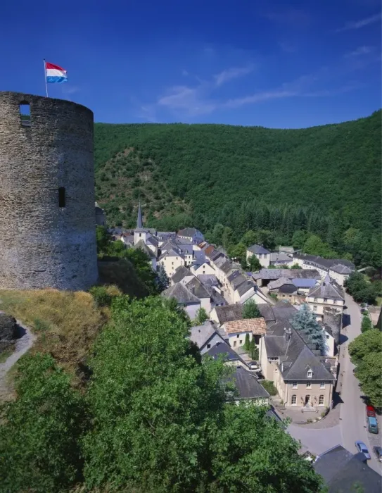 Framed Print : Esch Sur Sure Castle, Esch Sur Sure, Luxembourg Framed Print : Esch Sur Sure Castle, Esch Sur Sure, Luxembourg
