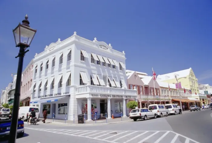 Framed Print : Esplanade Stores, Hamilton, Bermuda Framed Print : Esplanade Stores, Hamilton, Bermuda