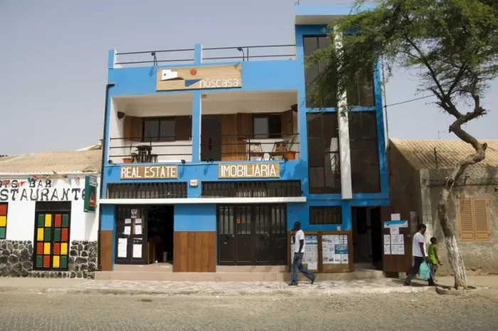 Framed Print : Estate agents, Santa Maria on the island of Sal (Salt), Cape Verde Islands, Africa Framed Print : Estate agents, Santa Maria on the island of Sal (Salt), Cape Verde Islands, Africa