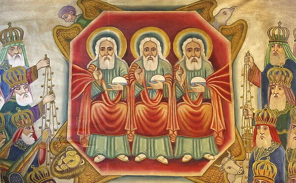 Ethiopian Coptic icon at the Holy Sepulchre Church, Jerusalem, Israel, Middle East