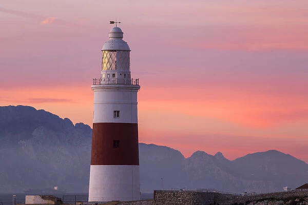 Europa Point Lighthouse, Gibraltar, Mediterranean, Europe