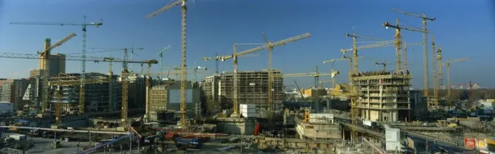 Framed Print : Europes largest building site of 68000 square metres Framed Print : Europes largest building site of 68000 square metres