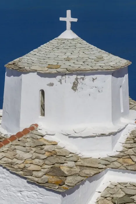 Framed Print : Evagelistria church, Skopelos, Sporades, Greek Islands, Greece, Europe Framed Print : Evagelistria church, Skopelos, Sporades, Greek Islands, Greece, Europe