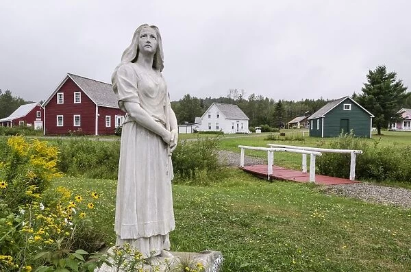 Evangeline statue, Acadian Village, Van Buren, Maine, United States of America, North America