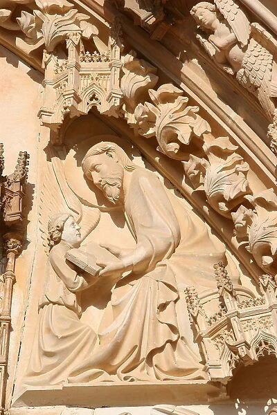 Evangelist Matthew and his symbol man, Batalha Monastery, Batalha