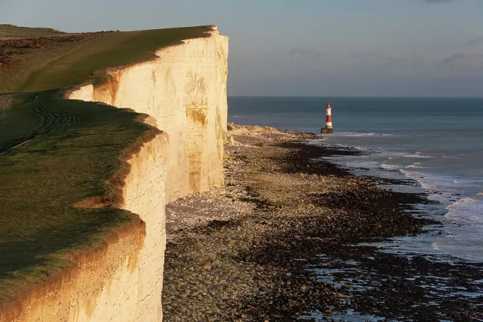 Framed Print : Evening light on Beachy Head Lighthouse & Beachy Head, near Eastbourne, South Downs National Park, East Sussex, England, United Kingdom, Europe Framed Print : Evening light on Beachy Head Lighthouse & Beachy Head, near Eastbourne, South Downs National Park, East Sussex, England, United Kingdom, Europe