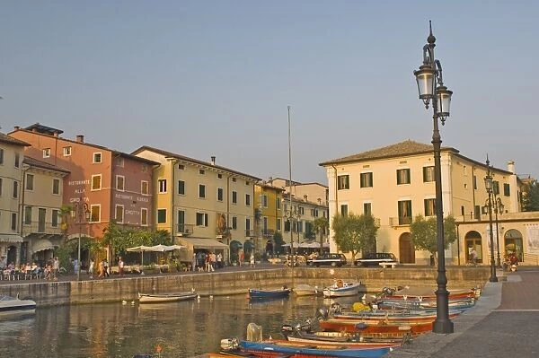 Evening light over the harbourside at Lazise