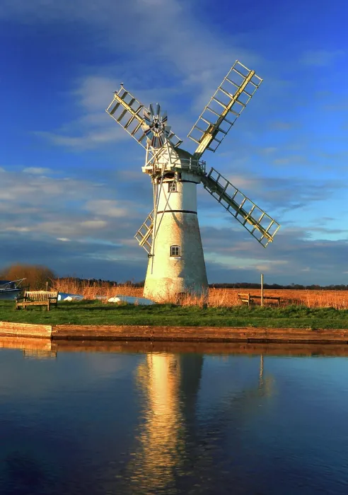 Framed Print : Evening light, Thurne Mill and river Thurne, Norfolk Broads, Norfolk Framed Print : Evening light, Thurne Mill and river Thurne, Norfolk Broads, Norfolk
