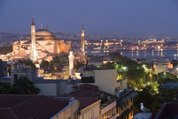 Evening light view of Haghia Sophia Mosque, UNESCO World Heritage Site