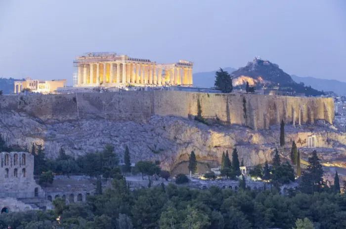 Framed Print : Evening, Parthenon, Acropolis, UNESCO World Heritage Site, Athens, Greece, Europe