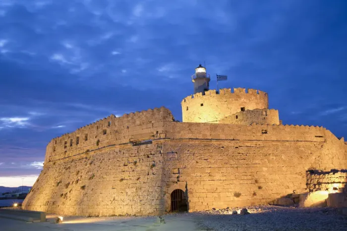 Framed Print : Evening, St. Nicholas Fort, Rhodes, Dodecanese Island Group, Greek Islands, Greece Framed Print : Evening, St. Nicholas Fort, Rhodes, Dodecanese Island Group, Greek Islands, Greece