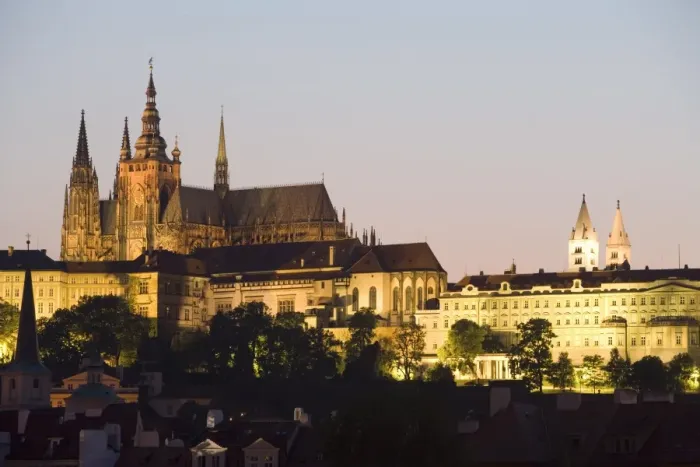 Framed Print : Evening, St. Vituss Cathedral, Royal Palace and Castle, UNESCO World Heritage Site Framed Print : Evening, St. Vituss Cathedral, Royal Palace and Castle, UNESCO World Heritage Site