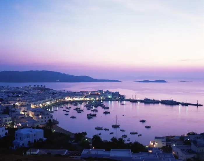 Framed Print : Evening view over Mykonos Framed Print : Evening view over Mykonos