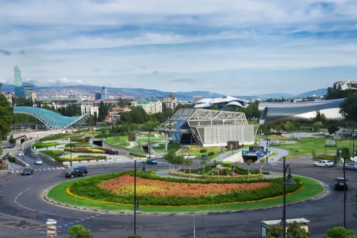 Framed Print : Evropis (Europe) roundabout, Concert Hall and Exhibition Centre, Lower Cable car station Framed Print : Evropis (Europe) roundabout, Concert Hall and Exhibition Centre, Lower Cable car station