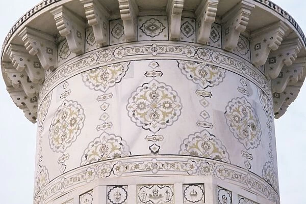 Example of the fine marble inlay work to be found inside