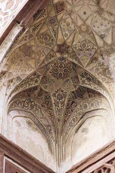 Detail of the exquisite painted ceilings found in the