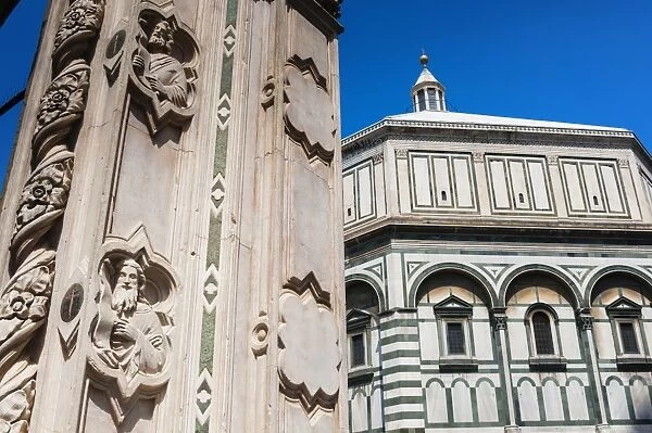 Exterior of the Baptistery, Piazza del Duomo, UNESCO World Heritage Site, Florence (Firenze), Tuscany, Italy, Europe