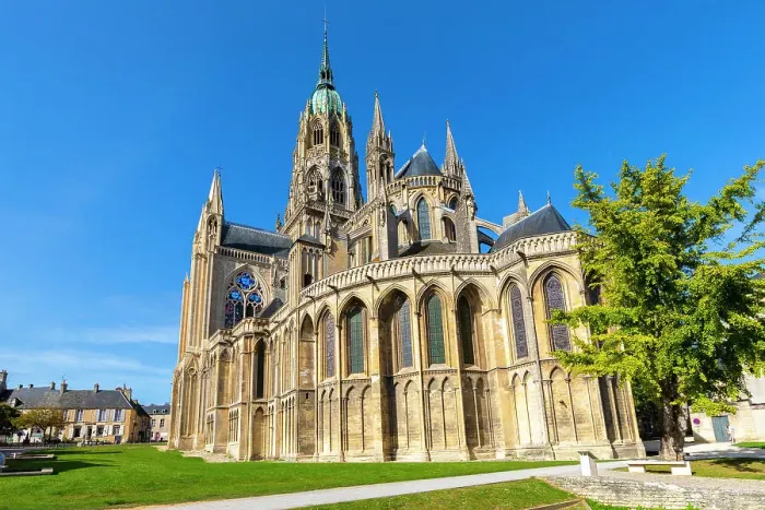 Framed Print : The Exterior of Bayeux Cathedral, Bayeux, Normandy, France, Europe Framed Print : The Exterior of Bayeux Cathedral, Bayeux, Normandy, France, Europe