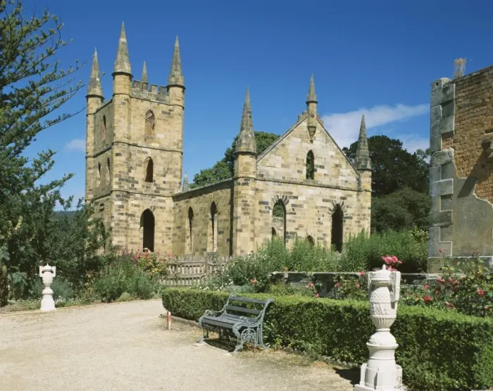 Framed Print : Exterior of the church, Port Arthur, Tasmania, Australia, Pacific Framed Print : Exterior of the church, Port Arthur, Tasmania, Australia, Pacific