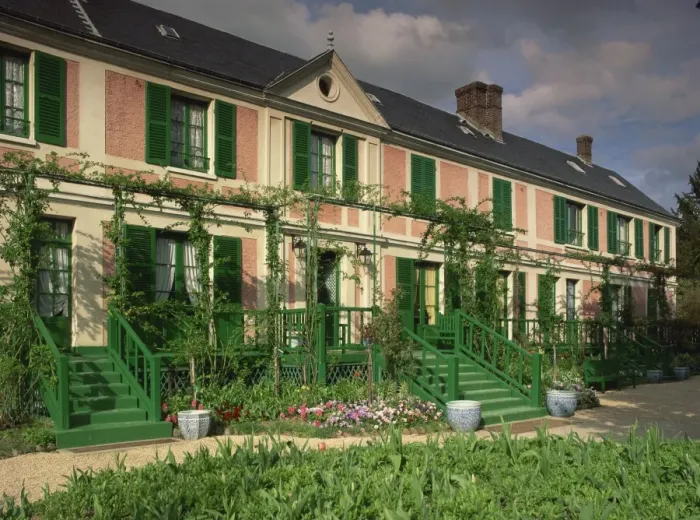 Framed Print : Exterior of Claude Monets house, now a museum, Giverny, in Haute Normandie Framed Print : Exterior of Claude Monets house, now a museum, Giverny, in Haute Normandie