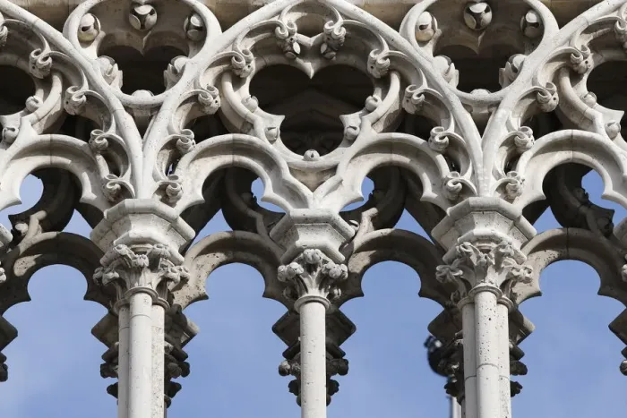 Framed Print : Exterior columns, Notre Dame de Paris cathedral, Paris, France, Europe Framed Print : Exterior columns, Notre Dame de Paris cathedral, Paris, France, Europe