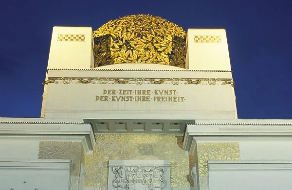 Detail of the exterior of the dome of the art nouveau Secession building
