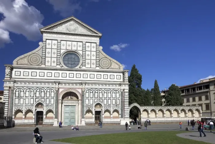 Framed Print : Exterior facade of the Basilica of Santa Maria Novella, Florence, UNESCO World Heritage Site Framed Print : Exterior facade of the Basilica of Santa Maria Novella, Florence, UNESCO World Heritage Site