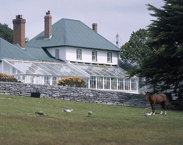 Exterior of Government House, Stanley, Falkland Islands, South America