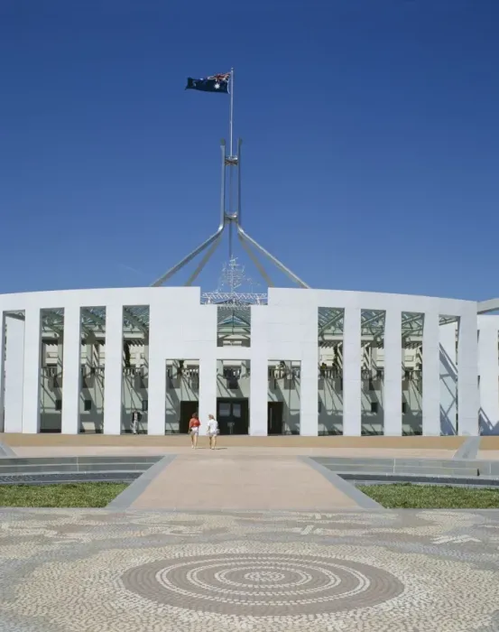 Framed Print : Exterior of the new Parliament building, Canberra, Australian Capital Territory (ACT) Framed Print : Exterior of the new Parliament building, Canberra, Australian Capital Territory (ACT)