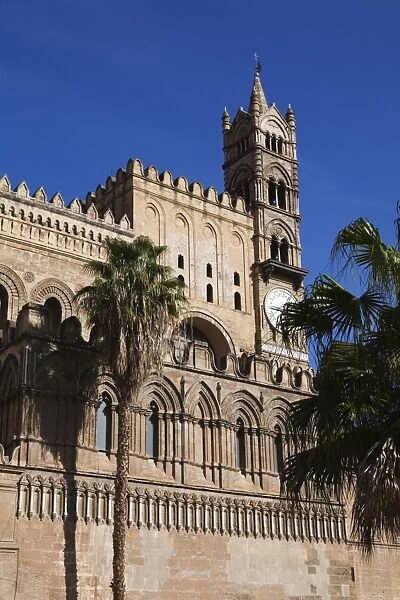 Exterior of the Norman Cattedrale (cathedral), Palermo, Sicily, Italy, Europe