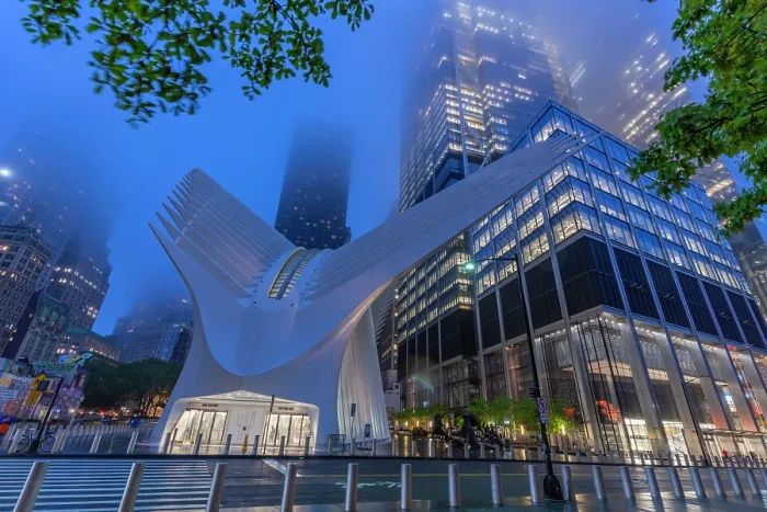 Framed Print : Exterior of the Oculus transportation hub at the World Trade Center, New York, USA Framed Print : Exterior of the Oculus transportation hub at the World Trade Center, New York, USA