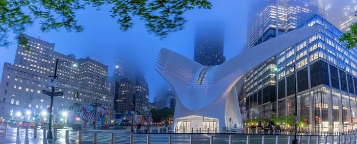 Framed Print : Exterior of the Oculus transportation hub at the World Trade Center, New York, USA Framed Print : Exterior of the Oculus transportation hub at the World Trade Center, New York, USA