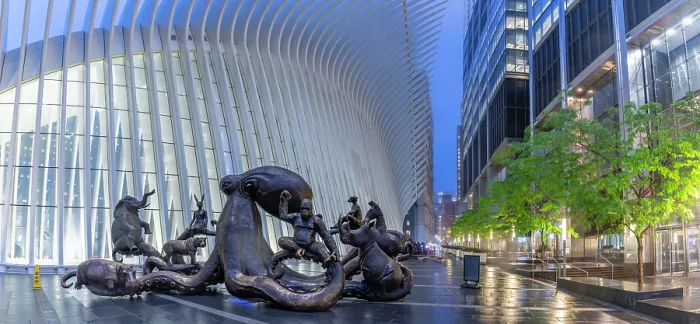 Framed Print : Exterior of the Oculus transportation hub at the World Trade Center, New York, USA Framed Print : Exterior of the Oculus transportation hub at the World Trade Center, New York, USA