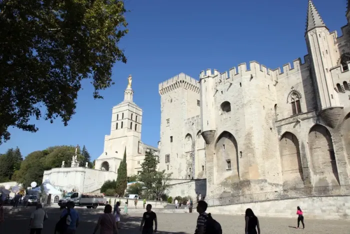 Framed Print : Exterior of Palais des Papes, UNESCO World Heritage Site, and church, Avignon, Vaucluse, Provence, France, Europe Framed Print : Exterior of Palais des Papes, UNESCO World Heritage Site, and church, Avignon, Vaucluse, Provence, France, Europe